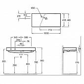 Раковина 100 см Jacob Delafon Rythmik EXN112-00