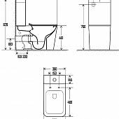 Унитаз-компакт Rimless c сиденьем SoftClose, без бачка, AQUAme AQM1003