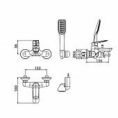 Смеситель для ванны M&Z Laguna LGA00500