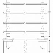 Полка 4-х ярусная 80 см Ellux Avantgarde AVA 051