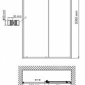 Душевая дверь 100 см WasserKRAFT Dill 61S12