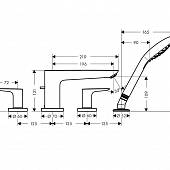 Смеситель на борт ванны, Hansgrohe Talis E 71748700