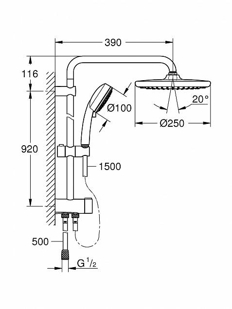 Фотография товара Grohe Tempesta Cosmopolitan 26675000Gr