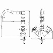 Смеситель для раковины Elghansa Praktic 19A2660-Champagne