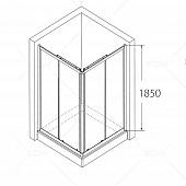 Душевой уголок 90х90 см, стекло прозрачное, RGW Classic CL-32 04093299-11