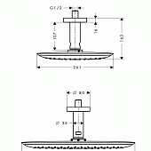 Верхний душ Hansgrohe PuraVida 27390000