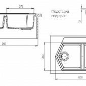 Кухонная мойка, черная, KitKraken Gulf K-850.2B.9004