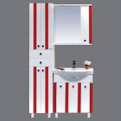 Шкаф-зеркало 70 см, красный, правый, Misty Палермо 70 R П-Пал04070-261СвП