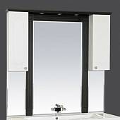 Шкаф-зеркало 120 см, белый/венге, Misty Марсель 120 П-Мрс02120-252