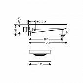 Излив, хром, Hansgrohe Metropol 32543000