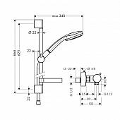 Термостат с душевым набором Hansgrohe Croma 100 27032000