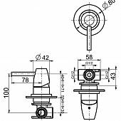 Смеситель для душа, хром, Webert Opera moderna OE880101015