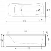 Акриловая ванна 170х70 см, Cezares ECO-170-70-41