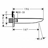 Излив для ванны Hansgrohe PuraVida 15412000