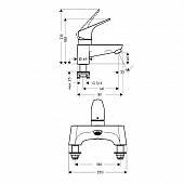 Смеситель для ванны Hansgrohe Metris 31423000