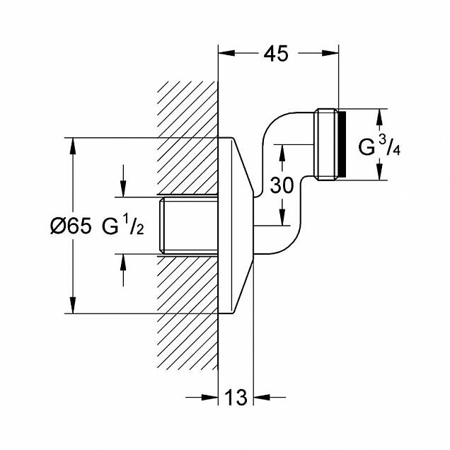 Фотография товара Grohe Без дизайн линии 12005000Gr