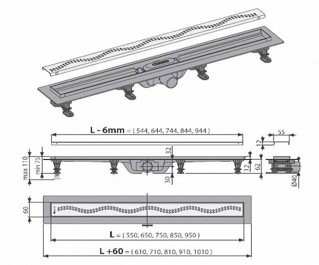 Фотография товара Alcaplast Simple APZ8-750M