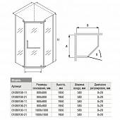 Душевой уголок 100х100 см, стекло матовое, RGW Passage PA-81 01088100-21