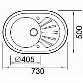 Мойка из нержавейки 730х500 мм, белый/золото, Seaman Eco Glass SMG-730W-Gold.B