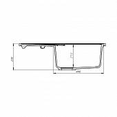 Мойка гранитная 770x500 мм, серая, Iddis Kitchen G K12G771i87