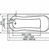 Ванна 160х75 см Roca Uno ZRU9302869