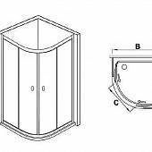 Душевой уголок 80х80 см, стекло прозрачное, RGW Classic CL-51 04095188-11