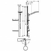 Душевой гарнитур, EcoSmart, Hansgrohe Rainfinity 27674000