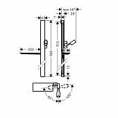 Душевая штанга 900 мм Hansgrohe Unica’E 27640400