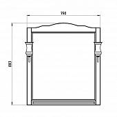 Зеркало ASB-Woodline Римини Nuovo 80 антикварный орех