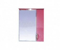Шкаф-зеркало 55 см, розовая пленка, правый, Misty Жасмин 55 R П-Жас02055-122СвП