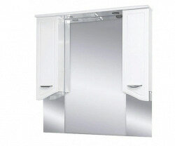 Шкаф-зеркало 95 см, белый, Misty Дрея 95 Э-Дре02095-01Св