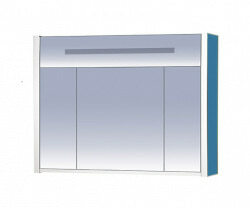 Шкаф-зеркало 105 см, синий зеркальный, Misty Джулия 105 Л-Джу04105-1110