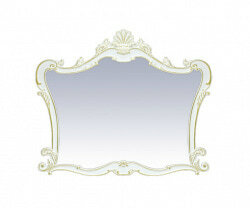 Зеркало 100 см, белое сусальное золото, Misty Bianco 100 Л-Бья02100-391