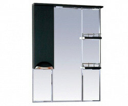 Шкаф-зеркало 85 см, венге, левый, Misty Глория 85 L П-Гло02085-03СвЛ
