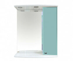 Шкаф-зеркало 60 см, голубой, правый, Misty Астра 60 R Э-Аст04060-06СвП