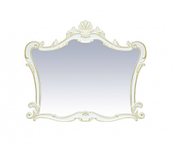 Зеркало 90 см, белое сусальное золото, Misty Bianco 90 Л-Бья02090-391