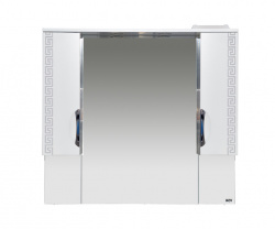 Шкаф-зеркало 105 см, белый/серебряная патина, Misty Престиж 105 Э-Прсж02105-013ЗСбп