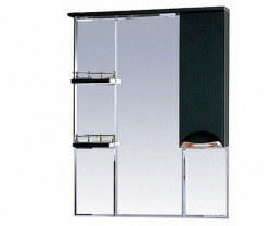 Шкаф-зеркало 75 см, венге, правый, Misty Глория 75 R П-Гло02075-03СвП