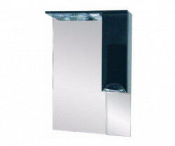 Шкаф-зеркало 65 см, черная эмаль, правый, Misty Жасмин 65 R П-Жас02065-021СвП