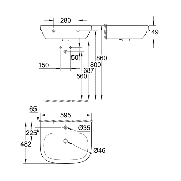 Фотография товара Grohe Euro Ceramic 39335000Gr