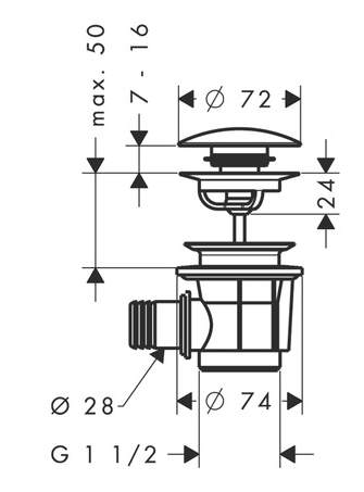 Фотография товара Hansgrohe No design line Hansgrohe 50107000