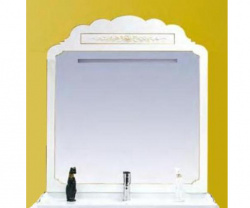Зеркало 120 см, белая патина/декор, Misty Milano 120 Л-Мил02120-013