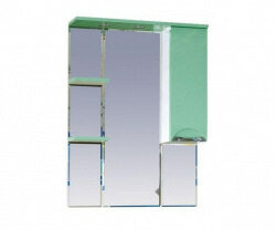 Шкаф-зеркало 85 см, салатовая эмаль, правый, Misty Жасмин 85 R П-Жас02085-071СвП