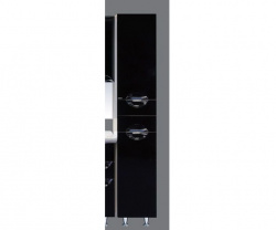 Шкаф-пенал, черный, правый, с б/к, Misty Жасмин 35 R П-Жас05035-021БкП