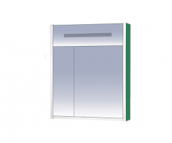 Шкаф-зеркало 75 см, зеленый зеркальный, Misty Джулия 75 Л-Джу04075-0810