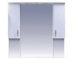 Шкаф-зеркало 105 см, белый, Misty Сицилия 105 П-Сиц04105-011Св