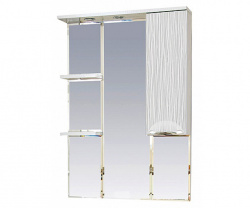 Шкаф-зеркало 75 см, белая пленка, правый, Misty Лорд 75 R П-Лрд04075-012СвП