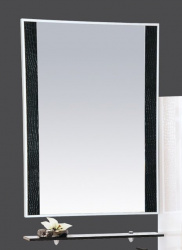 Зеркало 70 см, черно-белая кожа, Misty Гранд Lux 70 Croco Л-Грл02070-249Кр