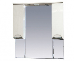 Шкаф-зеркало 95 см, белая эмаль, Misty Жасмин 95 П-Жас02095-011Св