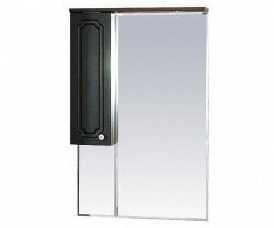Шкаф-зеркало 75 см, венге, левый, Misty Александра 75 L П-Але04075-052СвЛ